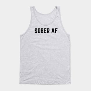 SOBER AF - Blk Font Tank Top